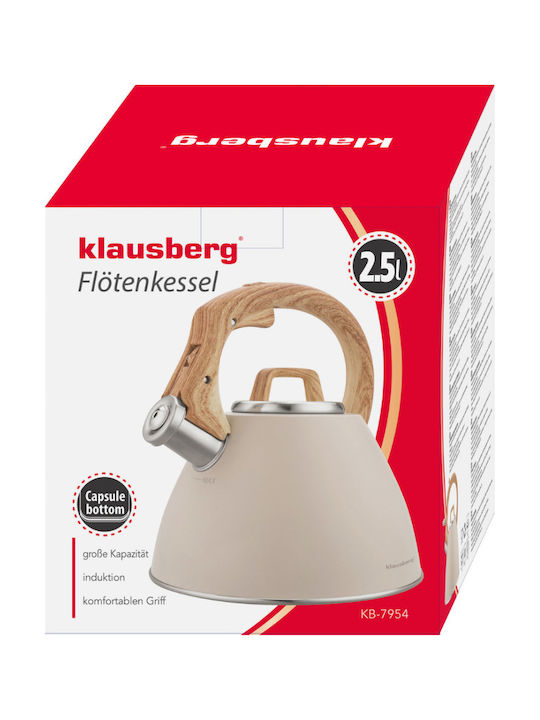 Klausberg Βραστήρας Ανοξείδωτος Μπεζ 2500ml