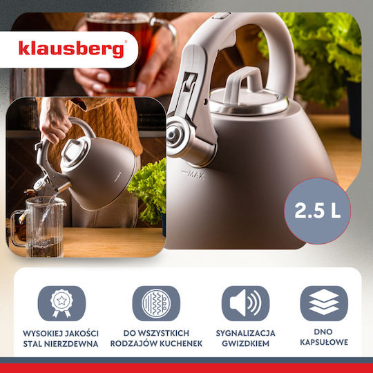 Klausberg Кана Неръждаем Бежов 2500мл