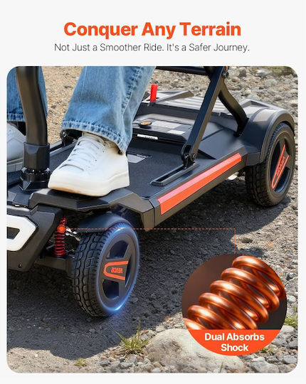 Vevor Scaun Cu Rotile Scooter Pliabil YTZDZXCZDZD4KTMQ0001V2