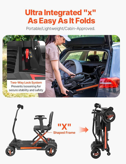 Vevor Scaun Cu Rotile Scooter Pliabil YTZDZXCZDZD4KTMQ0001V2
