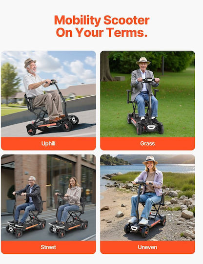 Vevor Scaun Cu Rotile Scooter Pliabil YTZDZXCZDZD4KTMQ0001V2