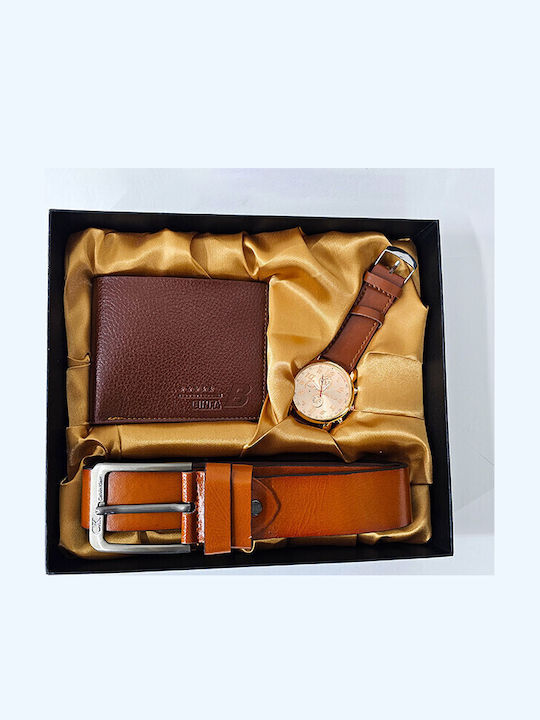 Herren Geldbörse Set Braun