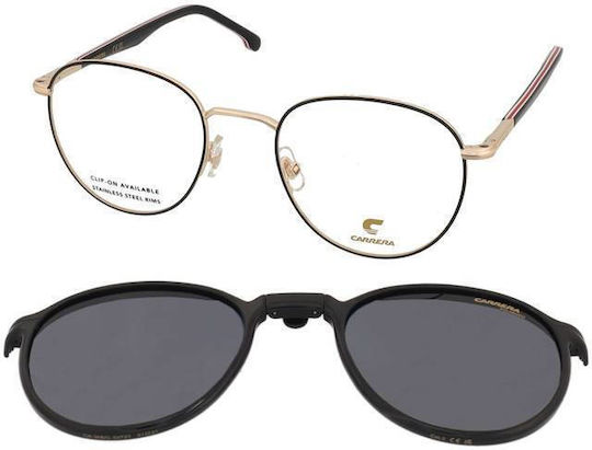 Carrera Männlich Metallisch Brillenrahmen mit Clip On Schwarz 368/C OIT