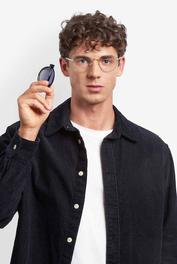 Carrera Männlich Metallisch Brillenrahmen mit Clip On Schwarz 368/C OIT