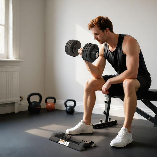 Sportnow Dumbbell 1x 24kg with Stand