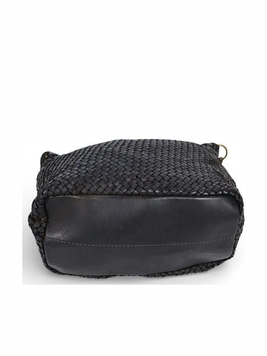 Damentasche Aus Leder Schulter Crossbody Schwarz