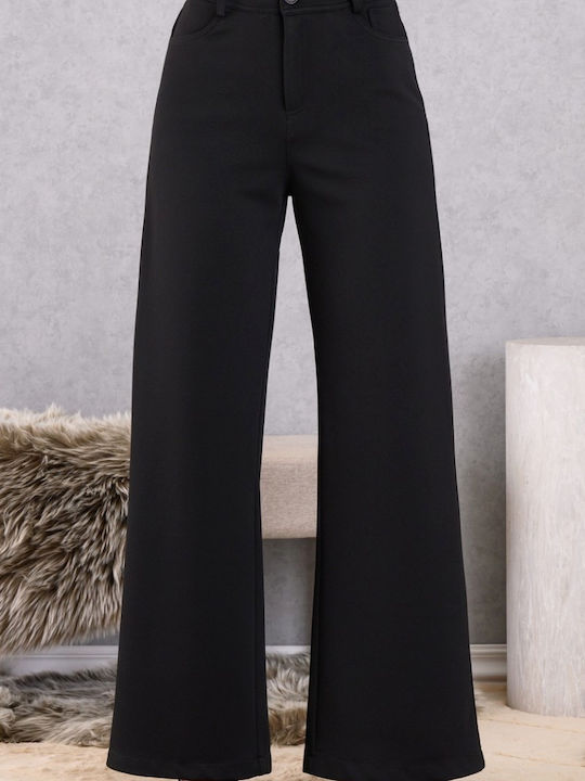 Femei Talie înaltă Din material textil Pantaloni cu elastic Neagră