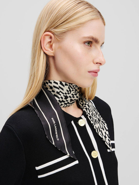 Karl Lagerfeld Damen Seiden Schal Weiß