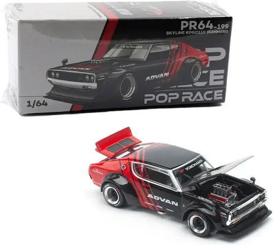 Machetă Mașină Nissan Skyline Gt-r Drift Kenmeri Advan Livery Scara 1:64 Pop Race