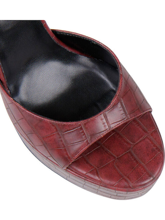 Sandalen Burgundisch
