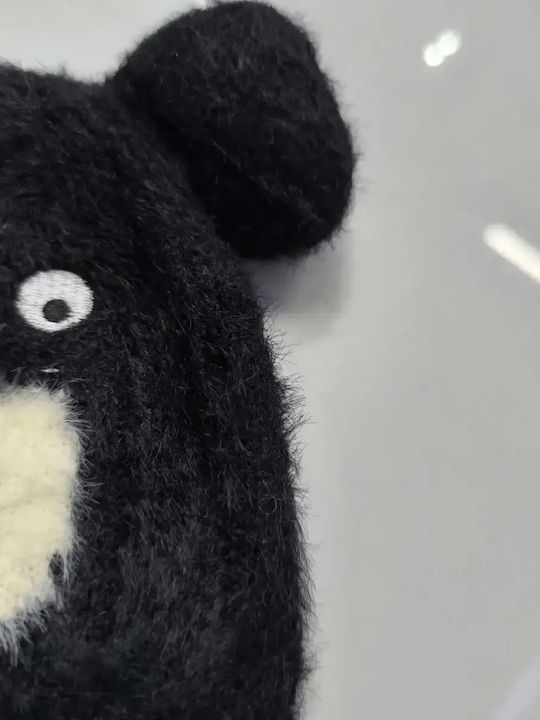 Kinder Mütze Pelz Schwarz