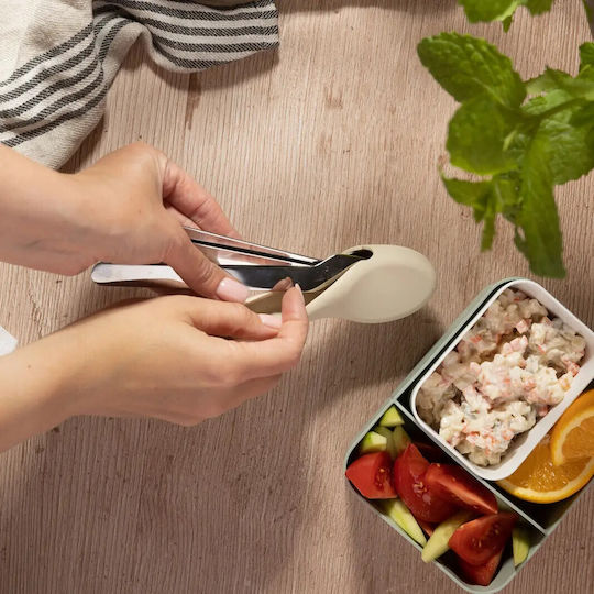 Set 3 Cutlery Kinghoff Kh 1954 Silicone Storage Case Stainless Steel Silver