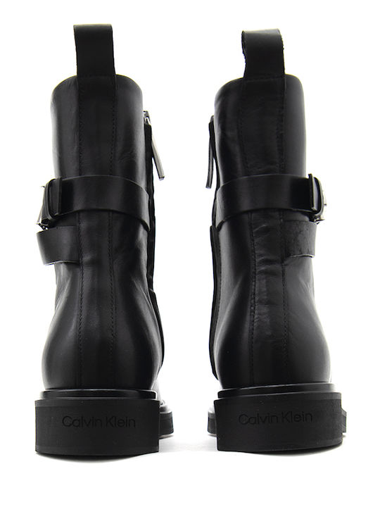 Leather Women's Ankle Boots Black