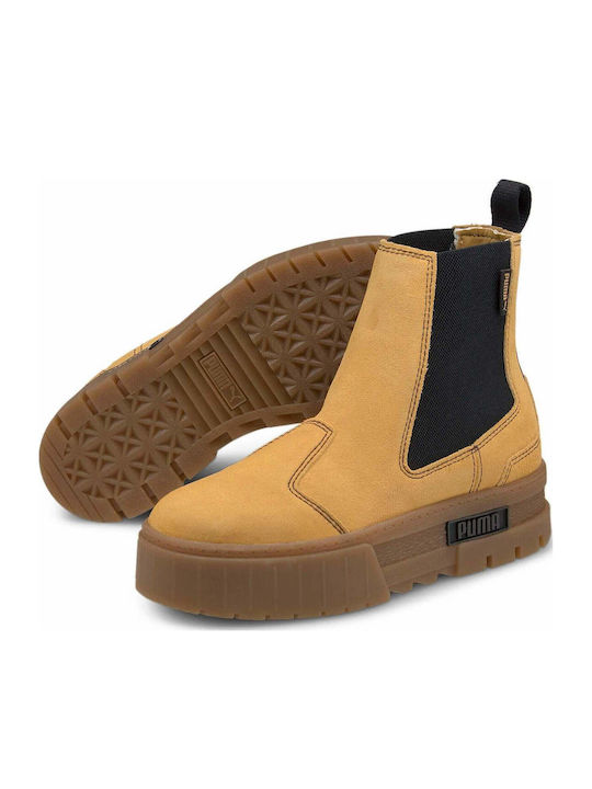 Meyze Chelsea Suede Women's Chelsea Boots Yellow
