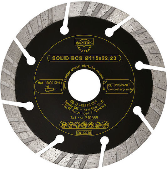 Basic Diamond Discs Bcs Dim 230 X 22.23 Samedia 310992