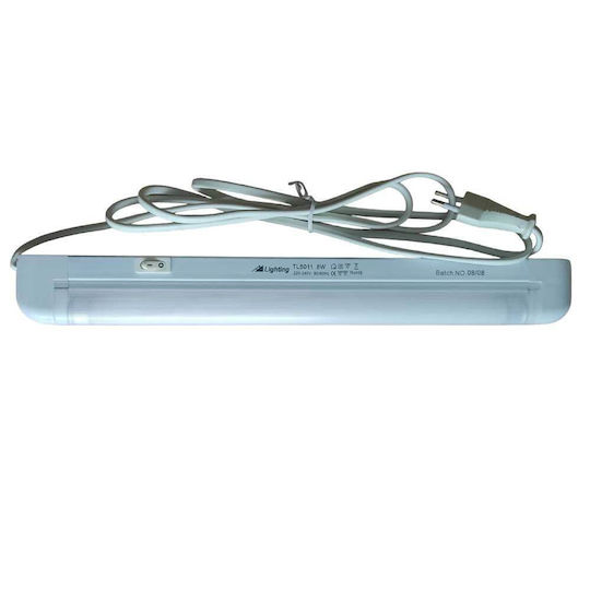 Alpha Delta Fluorescent Light 8w Power Cord Fis 400k Natural White Furniture Office Bathroom