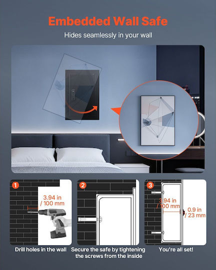 Vevor Built-in Safe with Digital Fingerprint Lock BGBXJ41522INRM189001V9