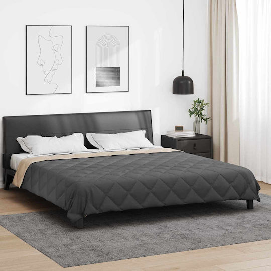 vidaXL Queen 220x240 Anthracite, Tan