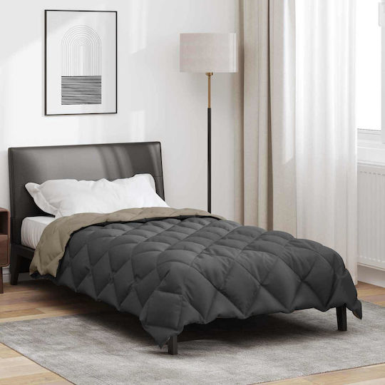 vidaXL Single 140x200 Light Grey, Anthracite
