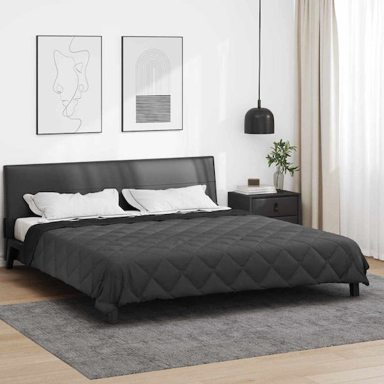 vidaXL Двоен 200x200 Black, Anthracite