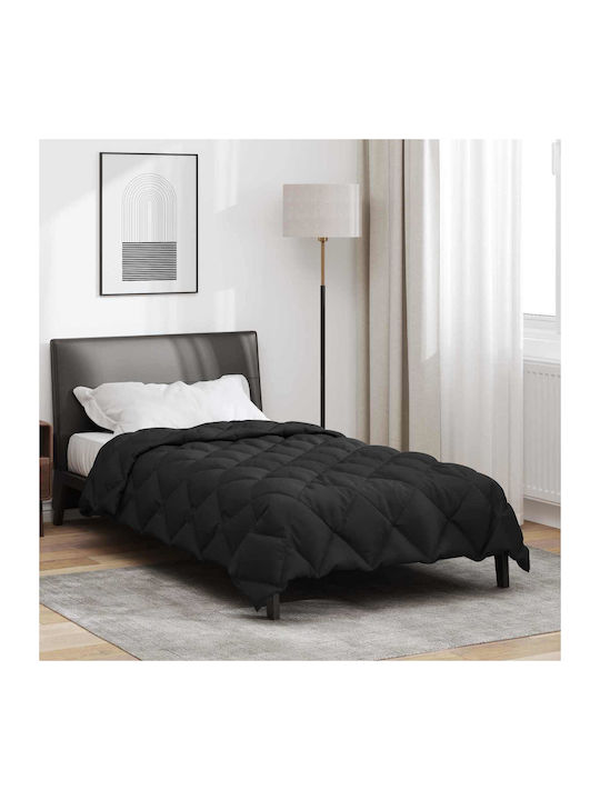 vidaXL Плик за Завивка Единичен 135x200 Черно