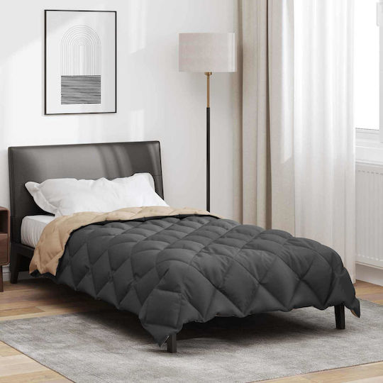 vidaXL Single 135x200 Anthracite, Tan