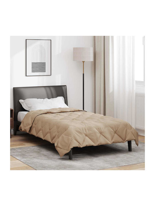 vidaXL Плик за Завивка Единичен 140x200 Taupe #