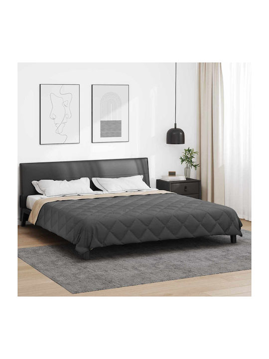 vidaXL Плик за Завивка Двоен 200x200 Anthracite, Tan
