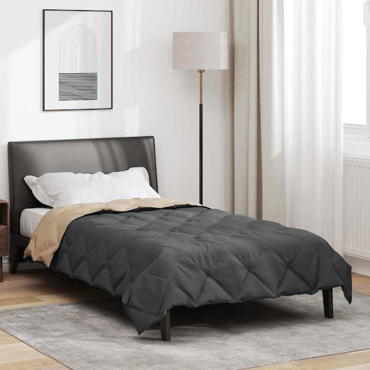 vidaXL Single 135x200 Anthracite, Tan