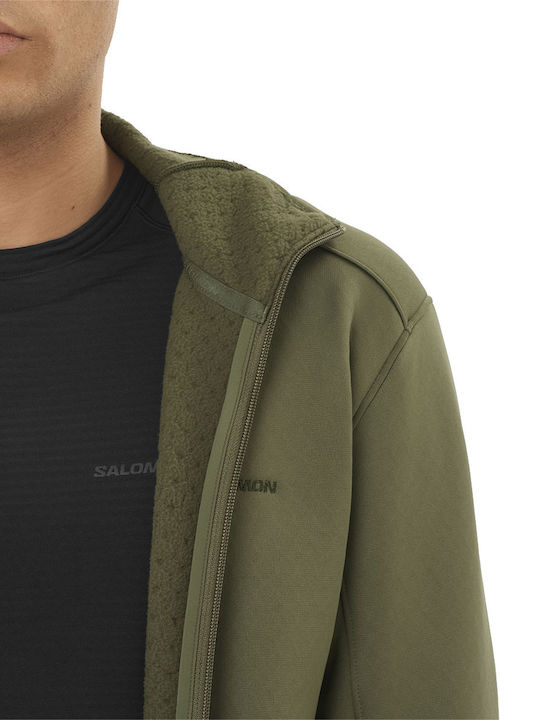Ανδρική Ζακέτα Fleece Χακί