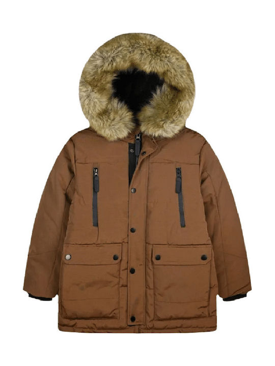 Kinder Freizeitjacke mit Kapuze Camel