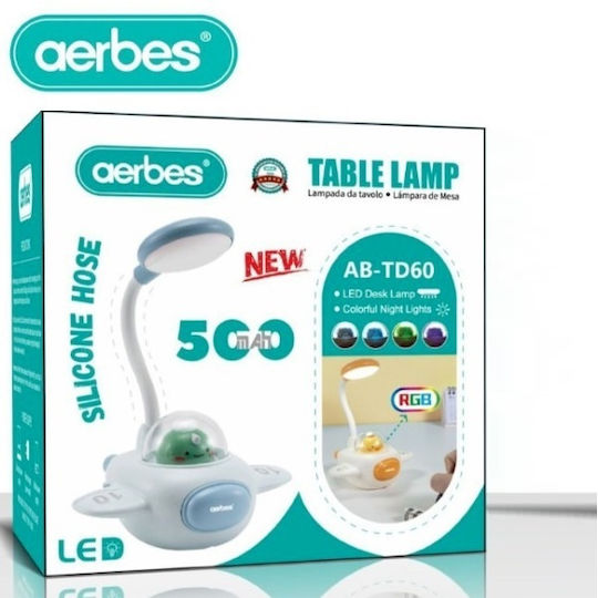 Aerbes Drehend Kinder Schreibtischlampe Hellblau