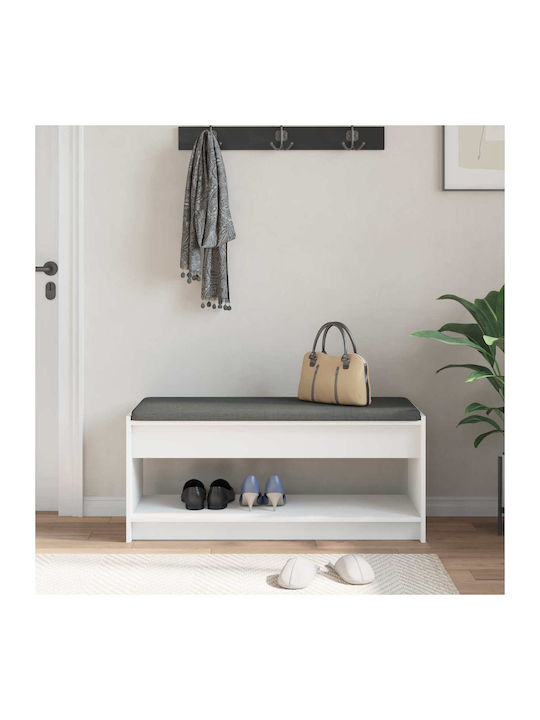 Eingangsmöbel mit Bank White 100x38x46cm