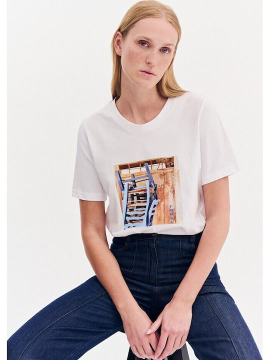 Women's Blouse Short Sleeve White