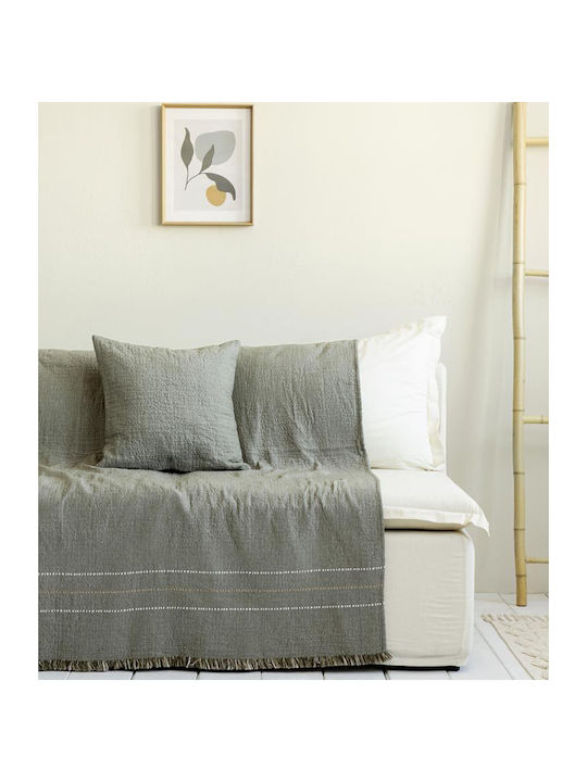 Nima Azura Armchair Throw 180x180cm Khaki