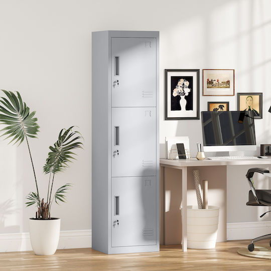 HomCom Μεταλλικό Ερμάριo 45x38x180εκ.