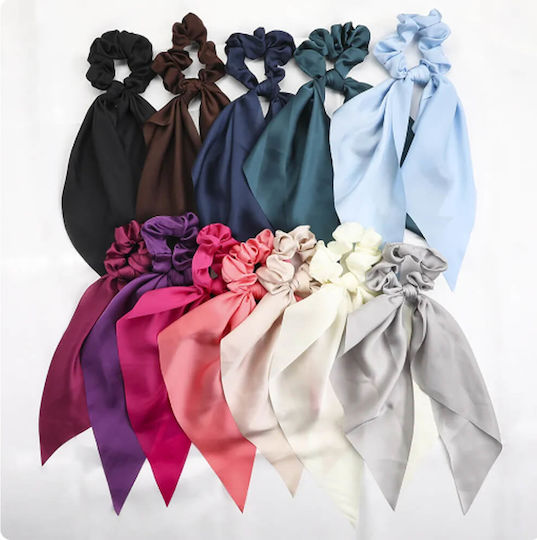 Samt Scrunchy Haargummi Haarband Ecru-Cream