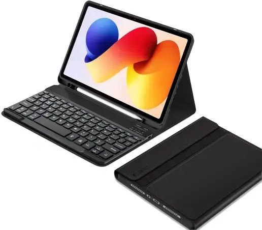 Tech-Protect Flip Cover με Πληκτρολόγιο στα International English Μαύρη (Xiaomi Poco Pad M1, Redmi Pad 2 Pro 12.1)