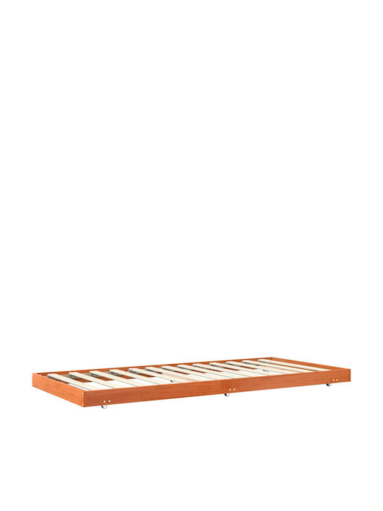 Kinderbett Einzeln Braun für Matratze 90x190cm