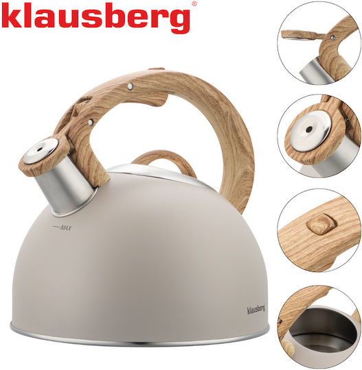 Klausberg Βραστήρας Ανοξείδωτος Γκρι 2500ml