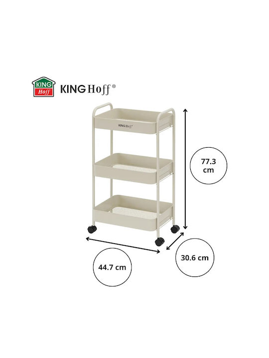 KING Hoff Tabletop Rotating Spice Rack Beige