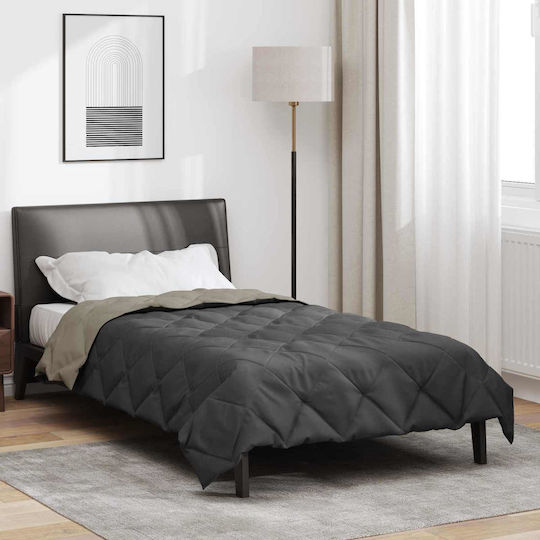 vidaXL Διπλή 200x135εκ. Ανοιχτό Γκρι, Ανθρακί