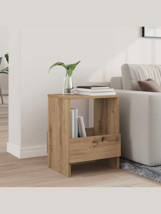 vidaXL PU Magazine Rack Brown 35x30x45cm