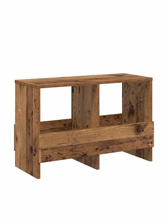 vidaXL PU Magazine Rack Brown 45x30x68.5cm