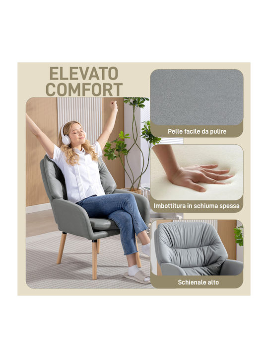 Armchair Gray 68x74x89cm