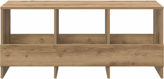 vidaXL PU Magazine Rack Brown 45x30x102cm