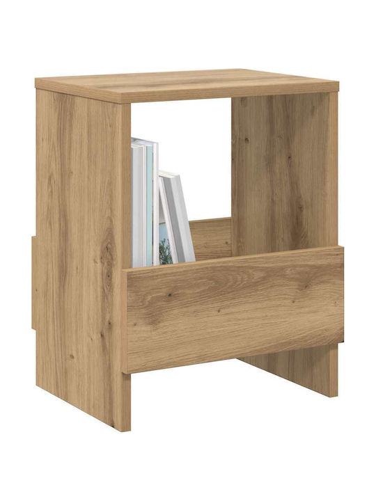 vidaXL PU Magazine Rack Brown 35x30x45cm