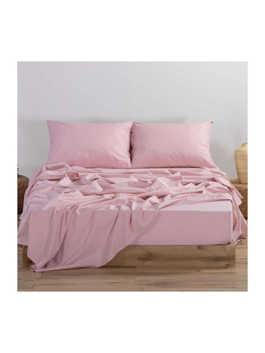 Nef-Nef Homeware Sheet Double with Elastic 140x200+30cm. Basic 1211-ecru