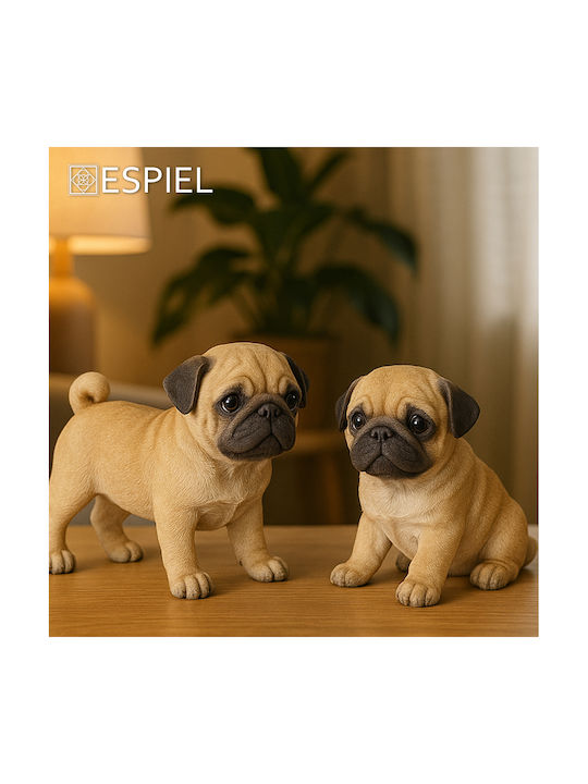 Espiel Decorative Dog Polyresin 13.5x7x11cm 1pcs