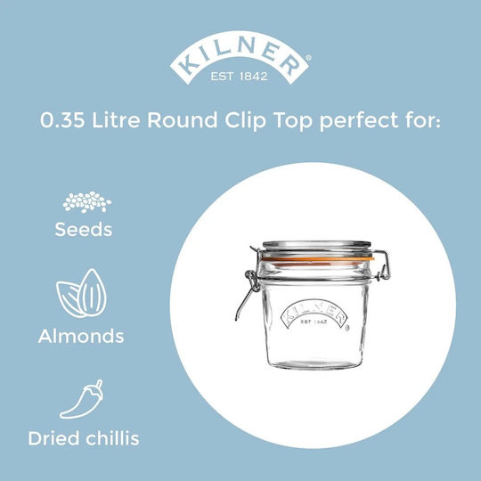 KIlner KIlner Lebensmittelgläser & Behälter Vase Für Kaffee Allgemeine Verwendung Mit Luftdichtem Deckel Glas Transparent 350ml